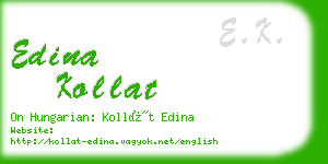 edina kollat business card